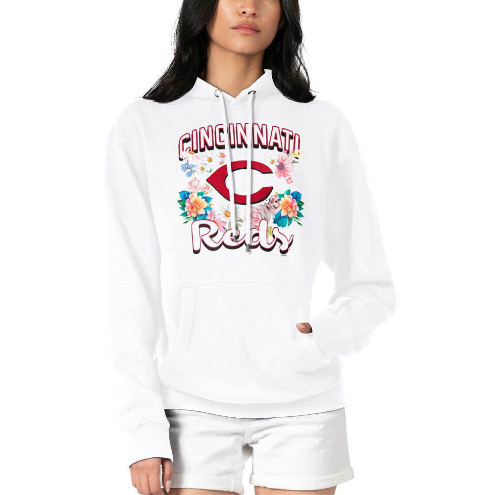 Cincinnati Reds G-III 4Her by Carl Banks Women's Flowers Graphic Pullover Hoodie Lifestyle