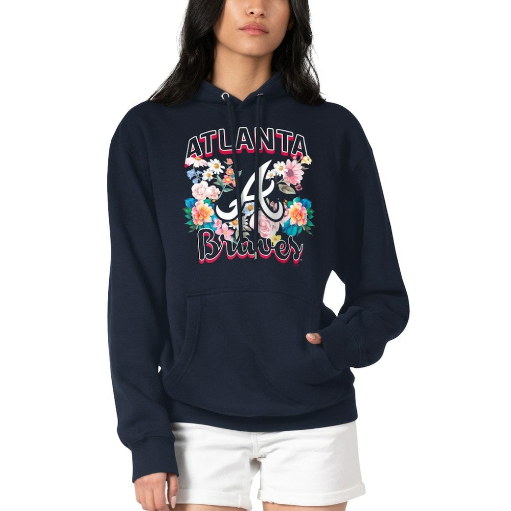 Atlanta Braves G-III 4Her by Carl Banks Women's Flowers Graphic Pullover Hoodie discount
