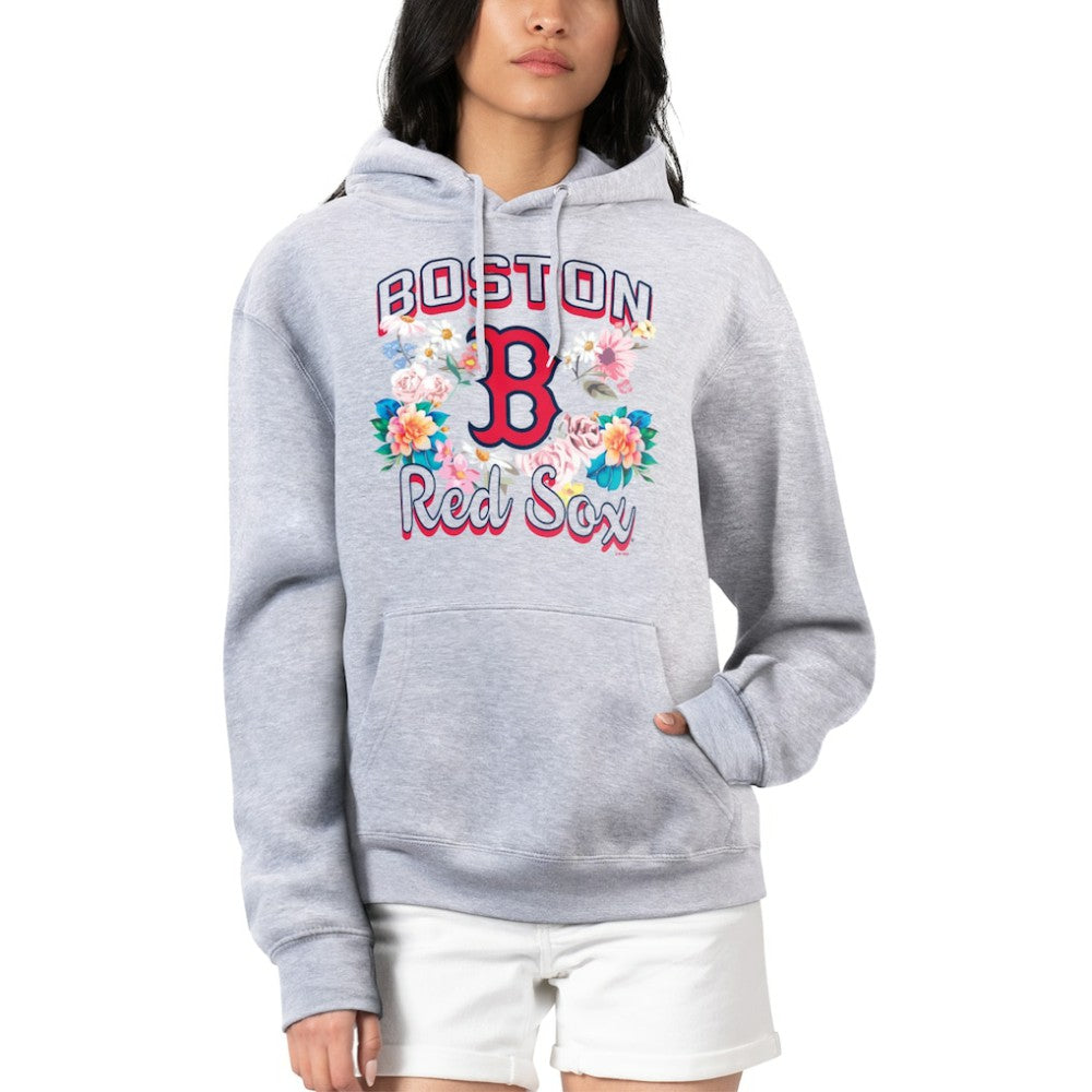 Boston Red Sox G-III 4Her by Carl Banks Women's Flowers Graphic Pullover Hoodie Clearance