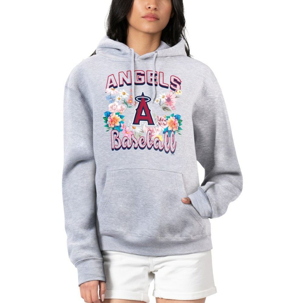 Los Angeles Angels G-III 4Her by Carl Banks Women's Flowers Graphic Pullover Hoodie Clearance
