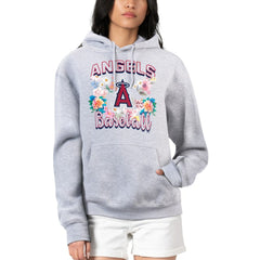 Los Angeles Angels G-III 4Her by Carl Banks Women's Flowers Graphic Pullover Hoodie Clearance