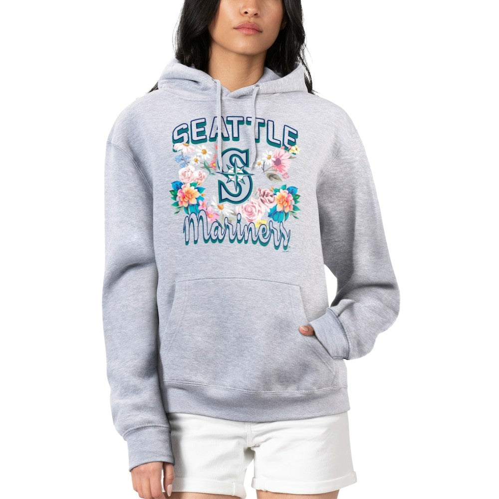Seattle Mariners G-III 4Her by Carl Banks Women's Flowers Graphic Pullover Hoodie Sale