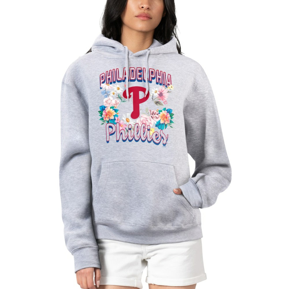 Philadelphia Phillies G-III 4Her by Carl Banks Women's Flowers Graphic Pullover Hoodie Clearance