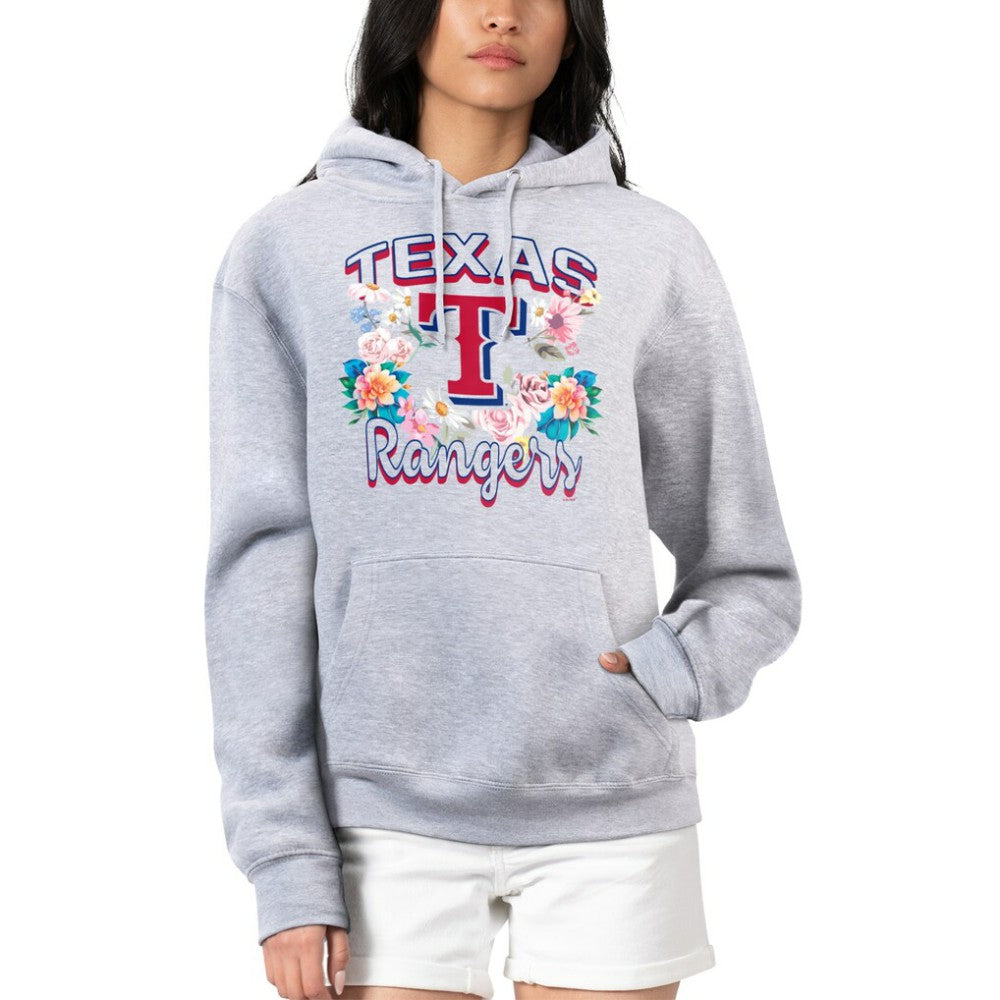 Texas Rangers G-III 4Her by Carl Banks Women's Flowers Graphic Pullover Hoodie Clearance