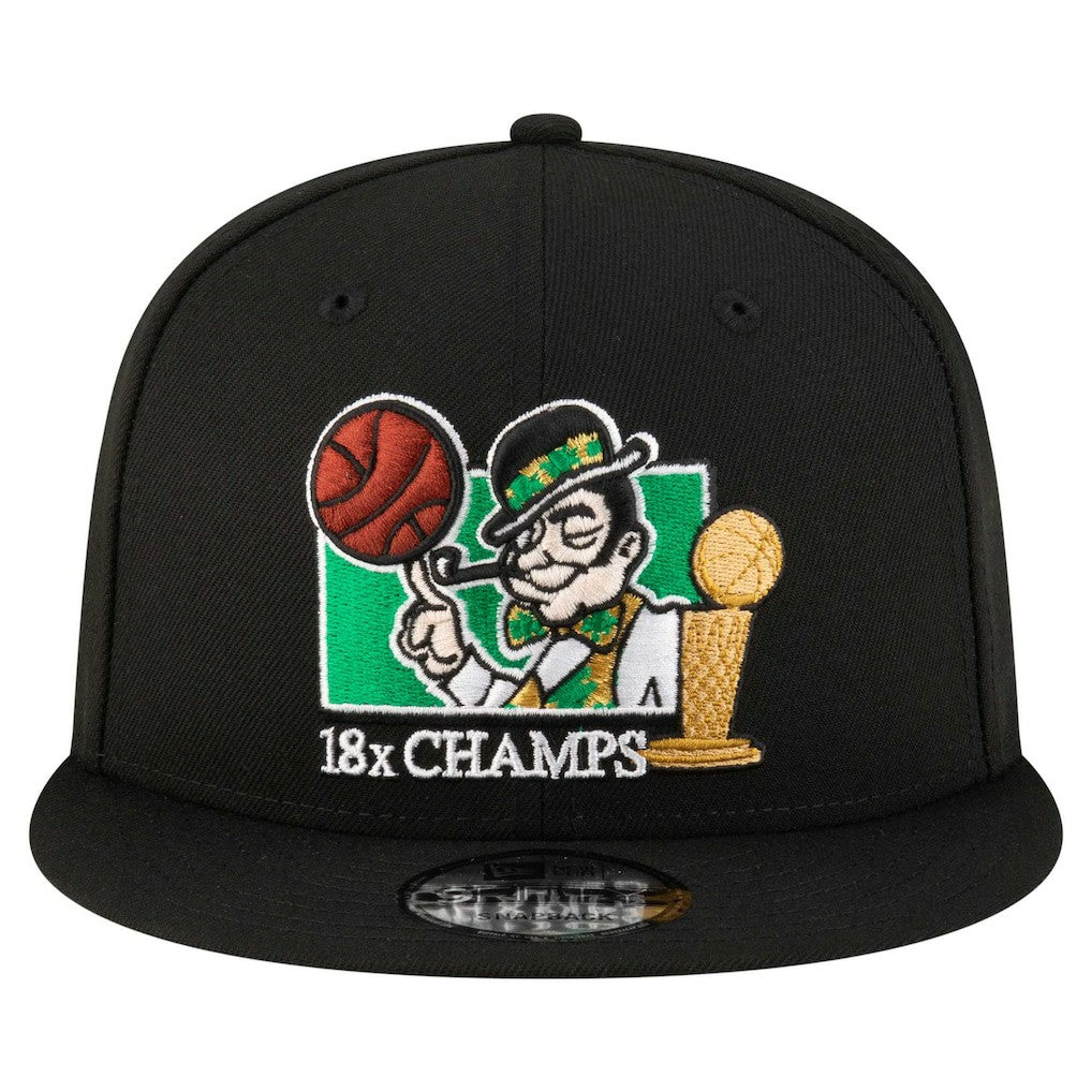 New Era - Boston Celtics Lucky 18x Champs 9FIFTY Snapback Hat - Black
