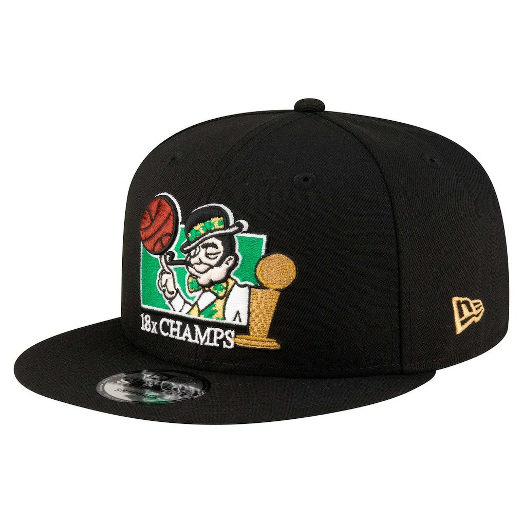 New Era - Boston Celtics Lucky 18x Champs 9FIFTY Snapback Hat - Black