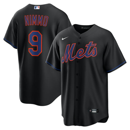 Brandon Nimmo New York Mets Nike Alternate Replica Jersey - Black | MLB Jerseys