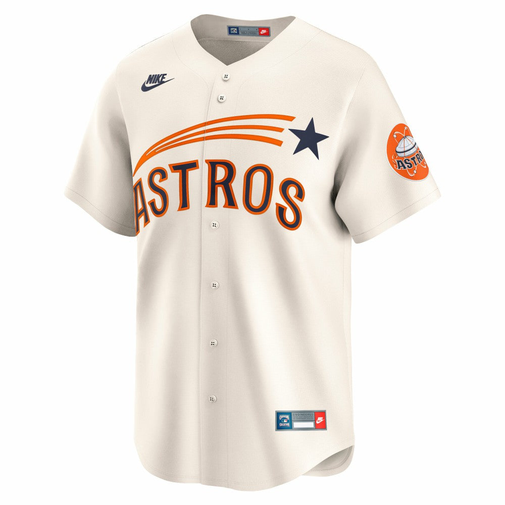 Houston Astros Nike Cooperstown Collection Limited Jersey - Cream | MLB Jerseys