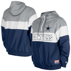 Dallas Cowboys New Era Pullover Quarter-Zip Hoodie Jacket Navy - NFL
