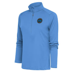Utah Mammoth - Antigua Women's Tribute Half-Zip Pullover Top Light Blue