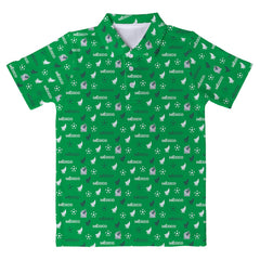 Mexico National Team Vive La Fete Youth All-Over Print Polo - Green