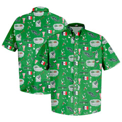 Mexico National Team Vive La Fete Impressions Artwork Button-Down Shirt - Green