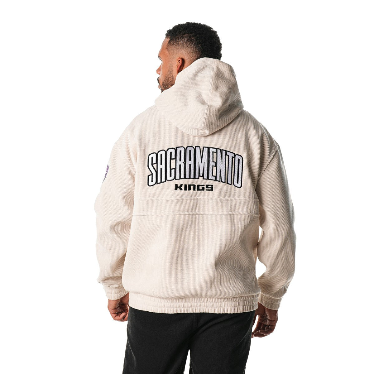 NBA - Sacramento Kings The Wild Collective Unisex Corduroy Tri-Blend Pullover Hoodie - Cream
