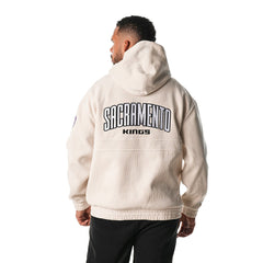 NBA - Sacramento Kings The Wild Collective Unisex Corduroy Tri-Blend Pullover Hoodie - Cream