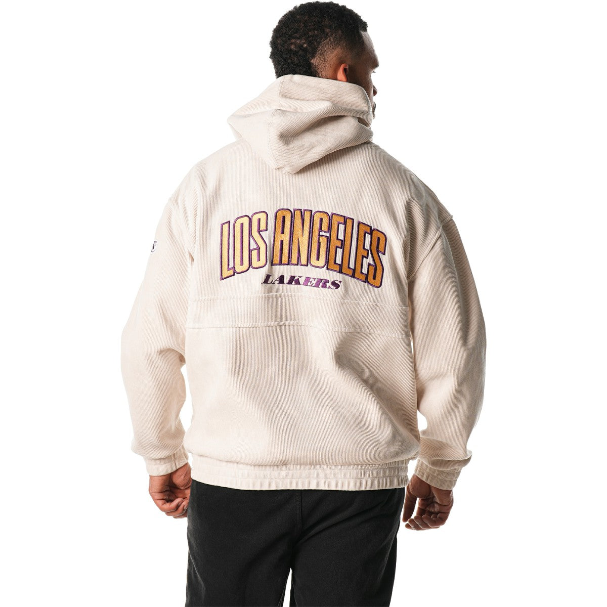 NBA - Los Angeles Lakers The Wild Collective Unisex Corduroy Tri-Blend Pullover Hoodie - Cream