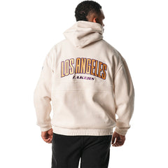 NBA - Los Angeles Lakers The Wild Collective Unisex Corduroy Tri-Blend Pullover Hoodie - Cream