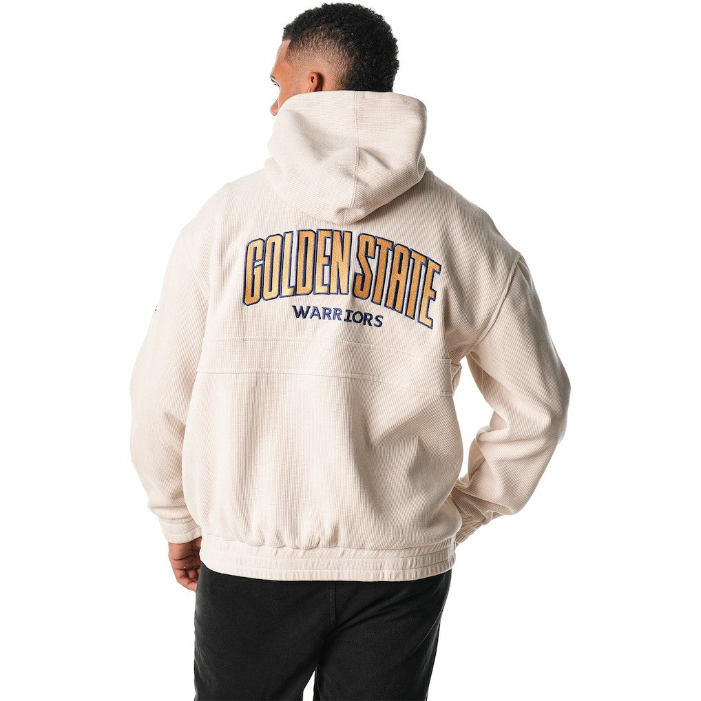 NBA - Golden State Warriors The Wild Collective Unisex Corduroy Tri-Blend Pullover Hoodie - Cream