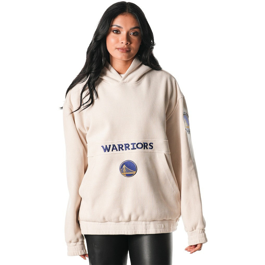 NBA - Golden State Warriors The Wild Collective Unisex Corduroy Tri-Blend Pullover Hoodie - Cream