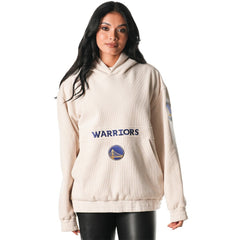 NBA - Golden State Warriors The Wild Collective Unisex Corduroy Tri-Blend Pullover Hoodie - Cream