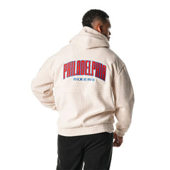 NBA - Philadelphia 76ers The Wild Collective Unisex Corduroy Tri-Blend Pullover Hoodie - Cream