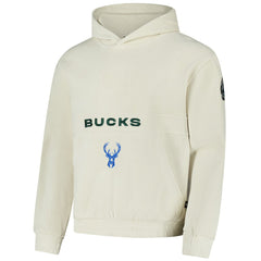 NBA - Milwaukee Bucks The Wild Collective Unisex Corduroy Tri-Blend Pullover Hoodie - Cream