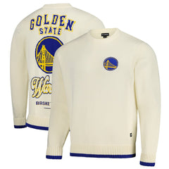 NBA - Golden State Warriors The Wild Collective Unisex Jacquard Knit Pullover Sweater - Cream