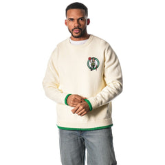 NBA - Boston Celtics The Wild Collective Unisex Jacquard Knit Pullover Sweater - Cream