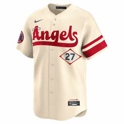 Mike Trout Los Angeles Angels Nike City Connect Limited Jersey - Natural | MLB Jerseys
