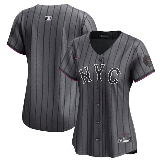 New York Mets Nike Women's City Connect Limited Jersey - Gray | MLB Jerseys