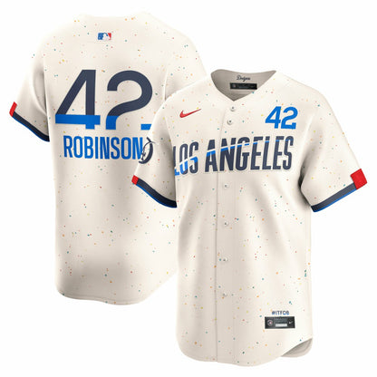 Jackie Robinson Los Angeles Dodgers Nike City Connect Limited Player Jersey - Cream | MLB Jerseys