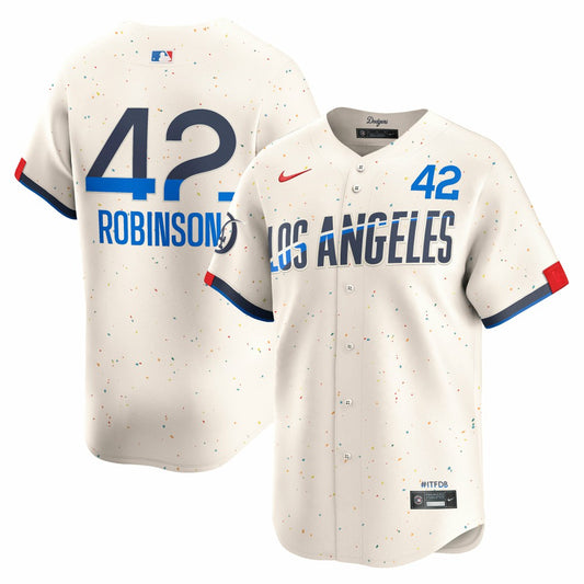 Jackie Robinson Los Angeles Dodgers Nike City Connect Limited Player Jersey - Cream | MLB Jerseys