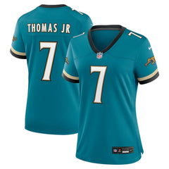Brian Thomas Jr. Jacksonville Jaguars Women's Prowler Throwback Game Jersey Teal - Nike