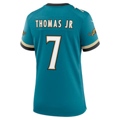 Brian Thomas Jr. Jacksonville Jaguars Women's Prowler Throwback Game Jersey Teal - Nike