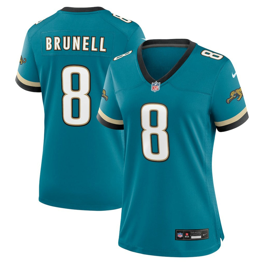 Mark Brunell Jacksonville Jaguars Women's Prowler Throwback Retired Player Game Jersey Teal - Nike