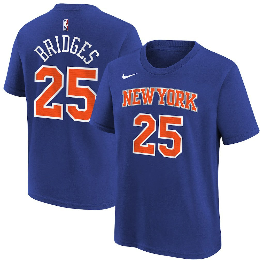 Nike - Mikal Bridges New York Knicks Youth Icon Name & Number T-Shirt - Blue