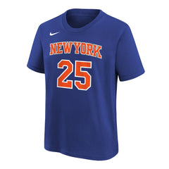 Nike - Mikal Bridges New York Knicks Youth Icon Name & Number T-Shirt - Blue