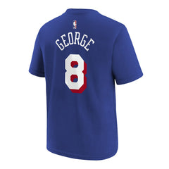 Nike - Paul George Philadelphia 76ers Youth Icon Name & Number T-Shirt - Royal