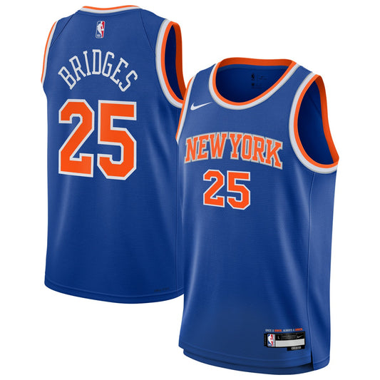 Mikal Bridges New York Knicks Youth Swingman Jersey - Icon Edition - Blue | NBA Jerseys