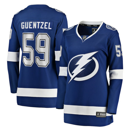 Jake Guentzel Tampa Bay Lightning Fanatics Women's Home Premier Breakaway Player Jersey Breakaway Jersey - Blue | NHL Jerseys