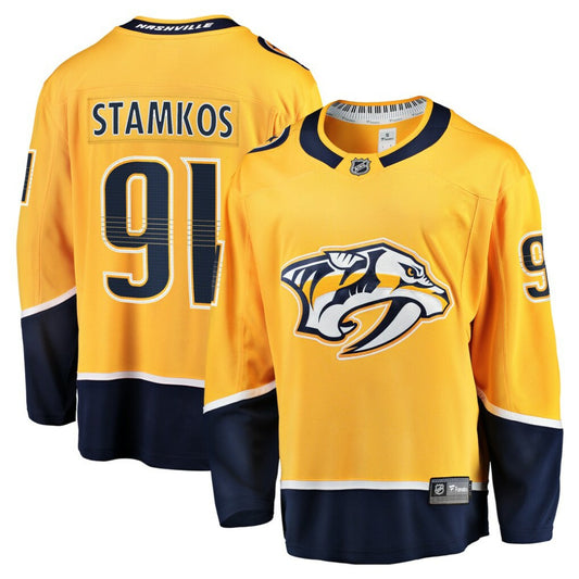 Steven Stamkos Nashville Predators Fanatics Home Premier Breakaway Player Jersey - Gold | NHL Jerseys