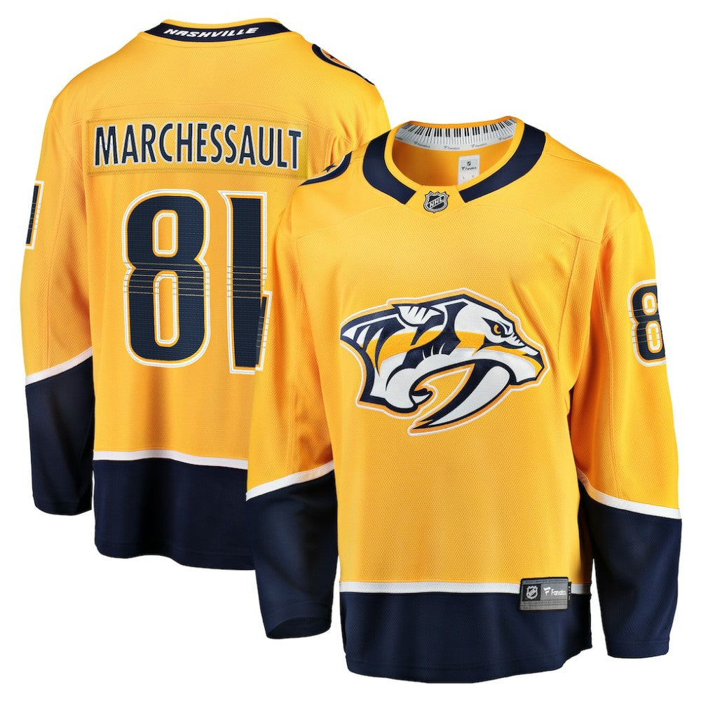 Jonathan Marchessault Nashville Predators Fanatics Home Premier Breakaway Player Jersey - Gold | NHL Jerseys