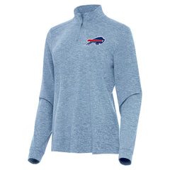 Buffalo Bills Antigua Women's Mentor Quarter-Zip Jacket Heather Blue - NFL