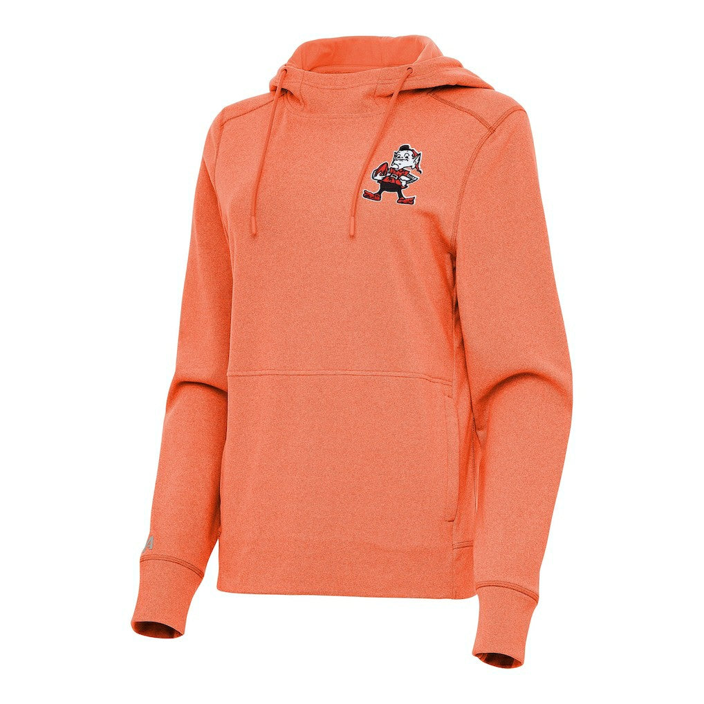 Cleveland Browns Antigua Women's Justice Pullover Hoodie Heather Orange - NFL