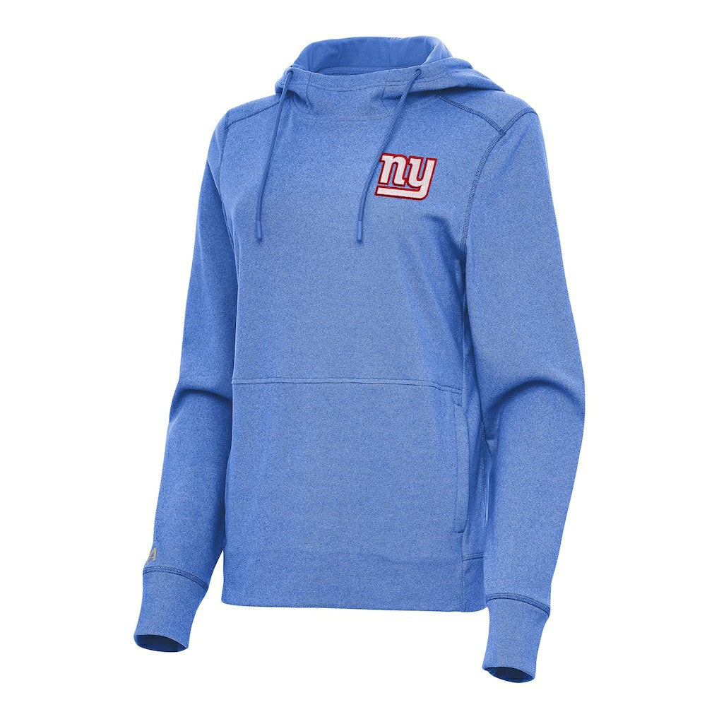 New York Giants Antigua Women's Justice Pullover Hoodie Heather Royal - NFL