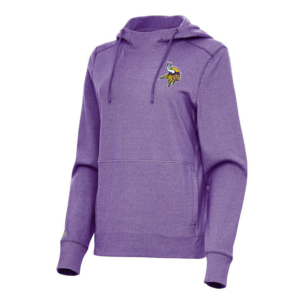 Minnesota Vikings Antigua Women's Justice Pullover Hoodie Heather Purple - NFL