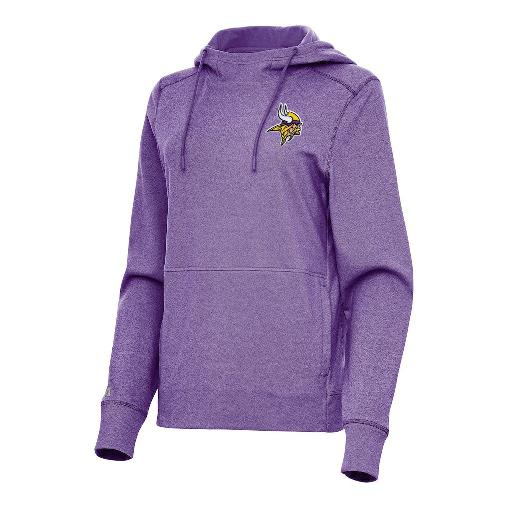 Minnesota Vikings Antigua Women's Justice Pullover Hoodie Heather Purple - NFL