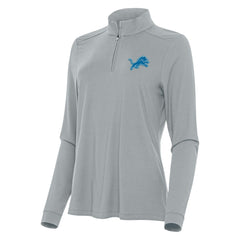 Detroit Lions Antigua Women's Intent Quarter-Zip Sweatshirt Gray - NFL