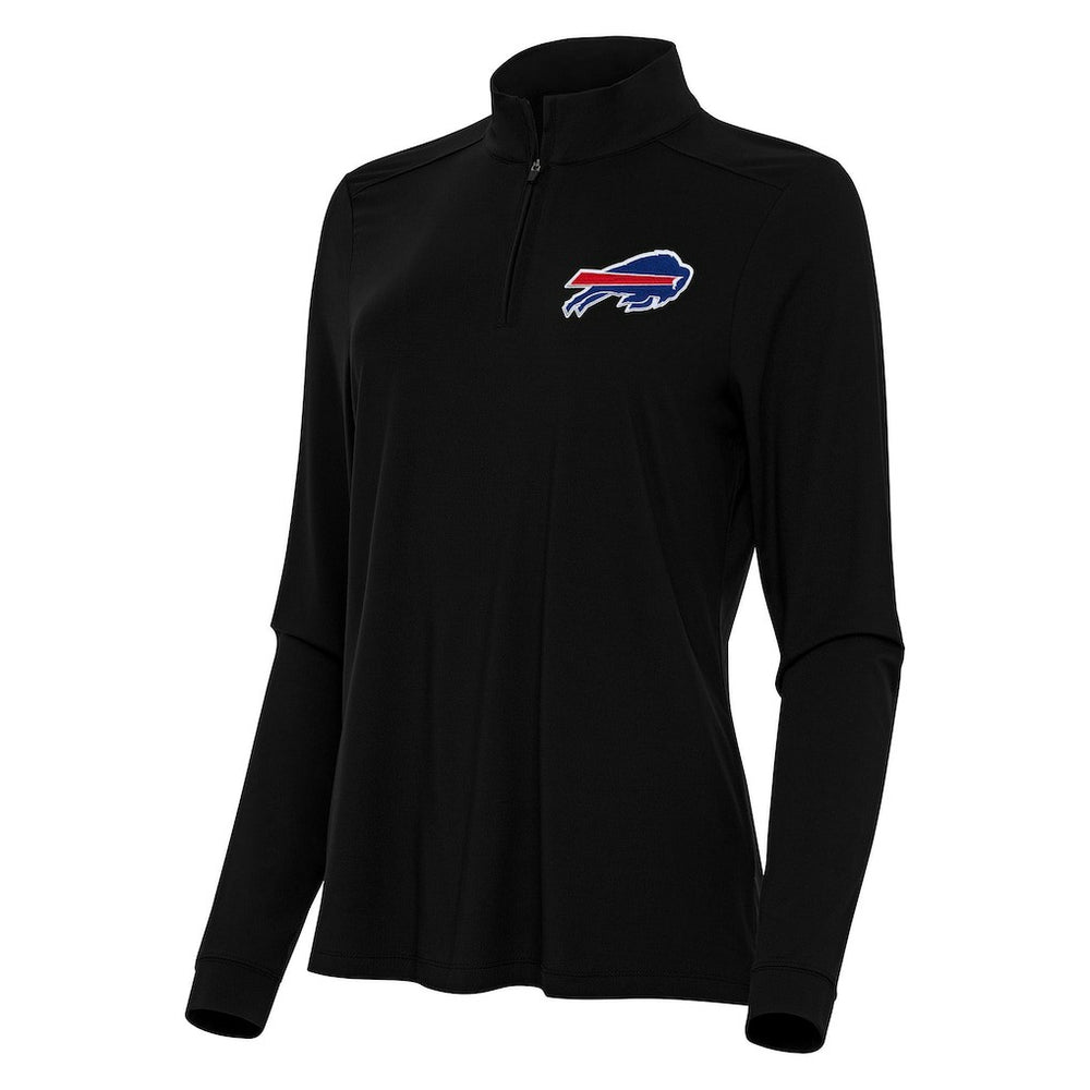 Buffalo Bills Antigua Women's Intent Quarter-Zip Sweatshirt Black - NFL