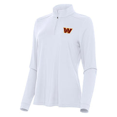 Washington Commanders Antigua Women's Intent Quarter-Zip Sweatshirt White - NFL