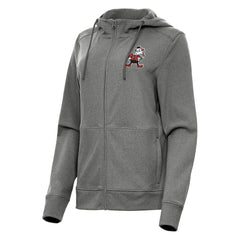 Cleveland Browns Antigua Women's Seeker Full-Zip Hoodie Jacket Heather Charcoal - NFL